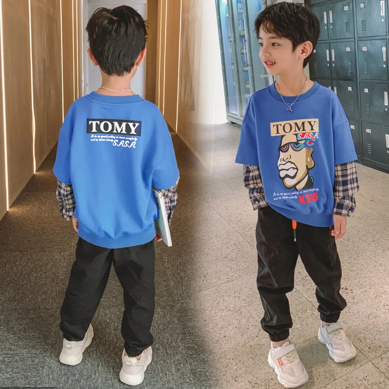 

Fashion Children Clothes Boy Set Outfits Fall Kids Boy Clothes Tracksuit Autumn Set Hippie Ubrania Children Clothing AE50CC