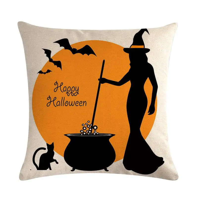Happy Halloween Night Cat ведьмы серии декоративная наволочка для подушки чехол с принтом
