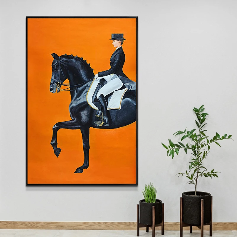 Краска собственного приготовления с цифровой картинкой королевская лошадь