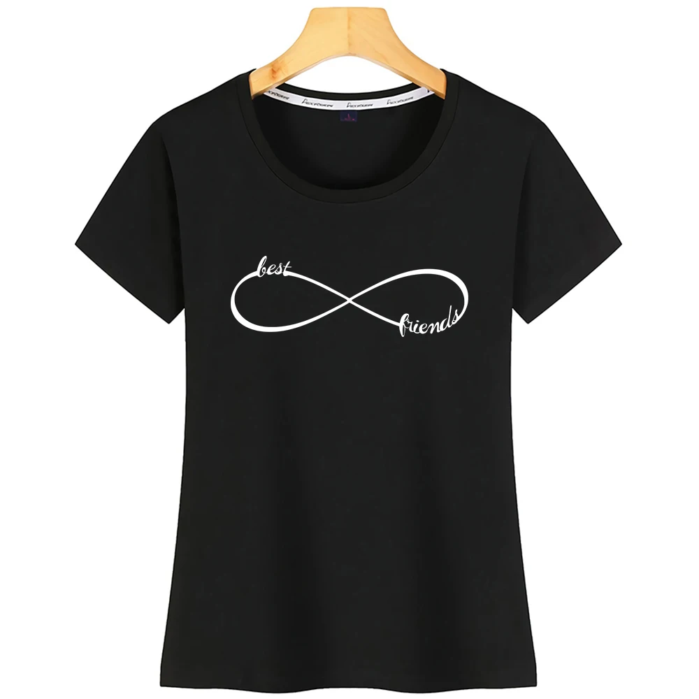 Топы футболка для женщин бесконечность лучшие друзья символ петля 8 подходит