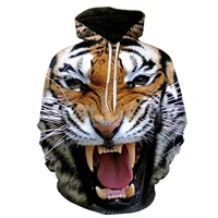 new for fall winter 2020 dominant tiger 3d print mens funny animal street fashion popular hooded tops sweatshirt