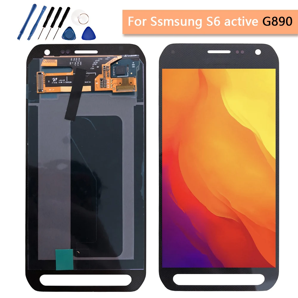 Для SAMSUNG GALAXY S6 активный ЖК-дисплей сенсорный экран дигитайзер G890 G890A SM-G890 сборка