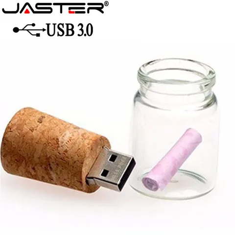JASTER USB 3.0, плавающая бутылка-флешка, 4 ГБ, 16 ГБ, 32 ГБ, 64 ГБ, бутылки желаний, USB-флеш-накопитель, палочка, свадебный подарок