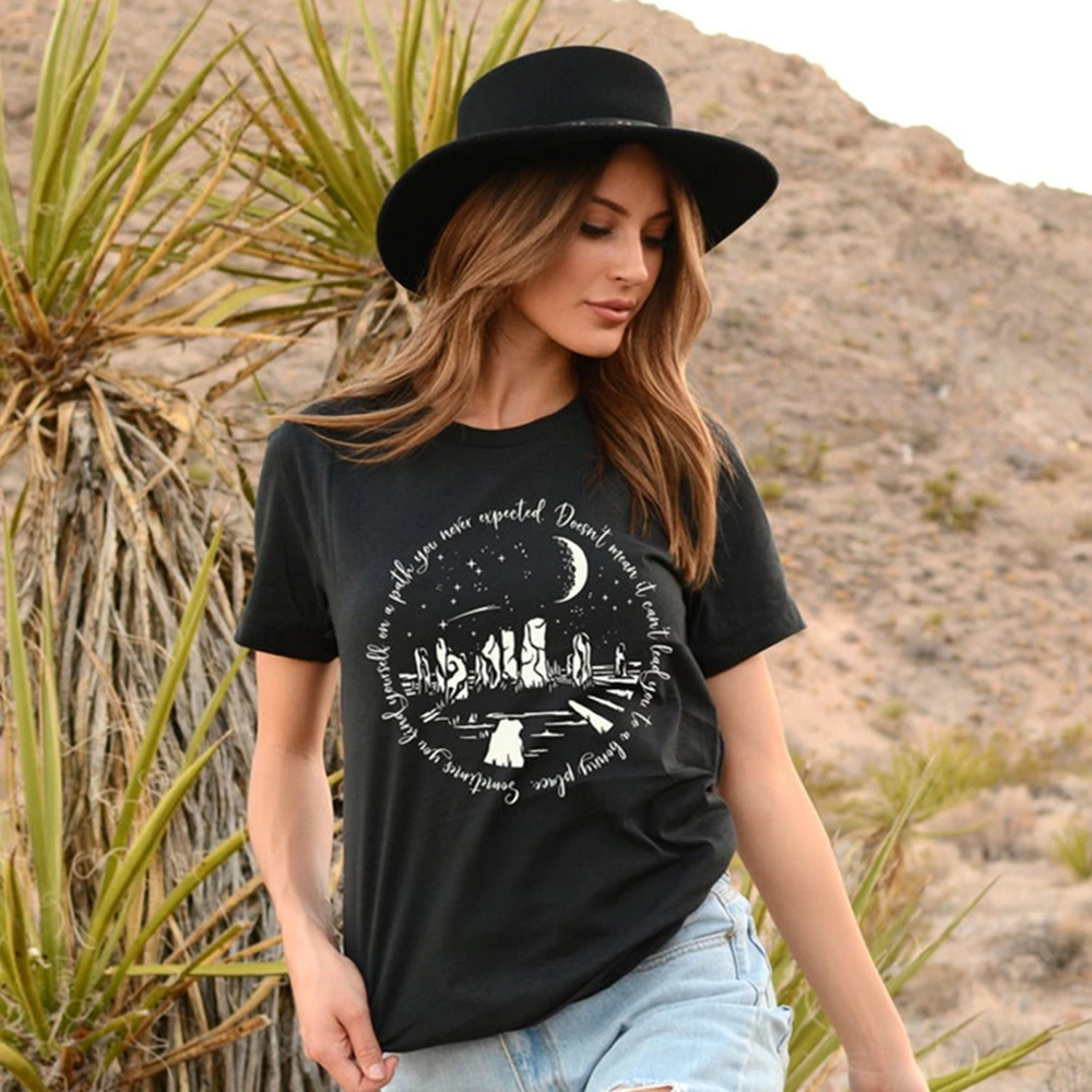 Забавная футболка Outlander с надписью вы находитесь на дороге которую никогда не