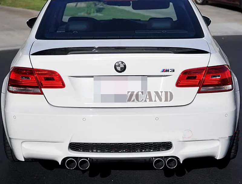 P Style High Kick Real Carbon Fiber багажник спойлер Подходит для BMW 3 Series E92 Coupe 2Dr 2007 2013|Обвесы| |