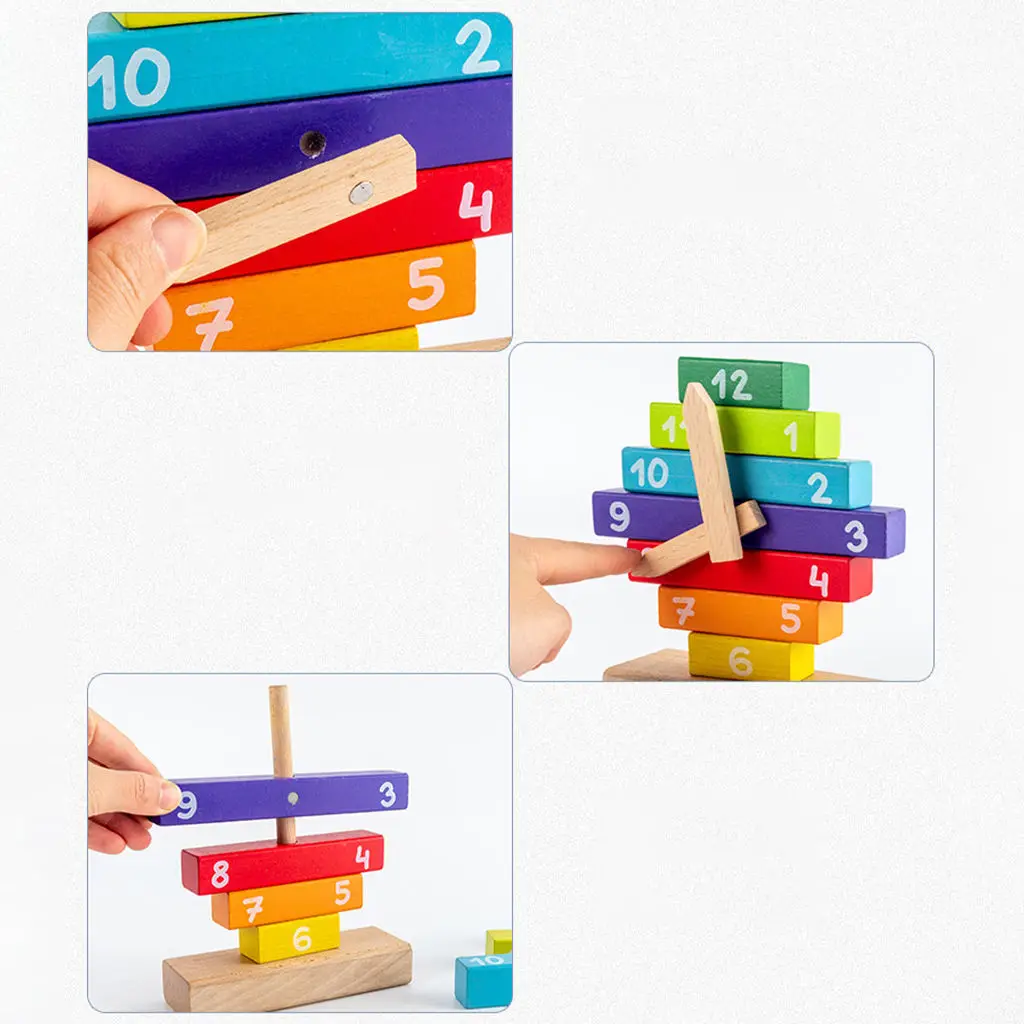 

Preschool Time Cognition Educational Toy Montessori Number Early Learning Kids Learning Clocks Time Toys for Student Kids Baby