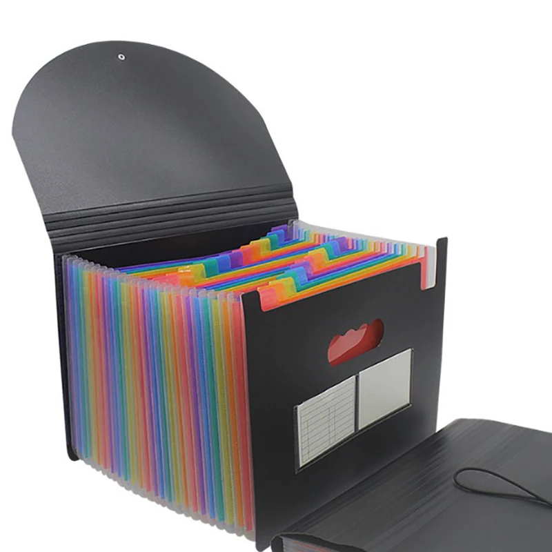 24-Layer Big Document Bag Rainbow Accordion A4 Classification Test Papers Tool Business Expanding File Folders Filing Products | Канцтовары