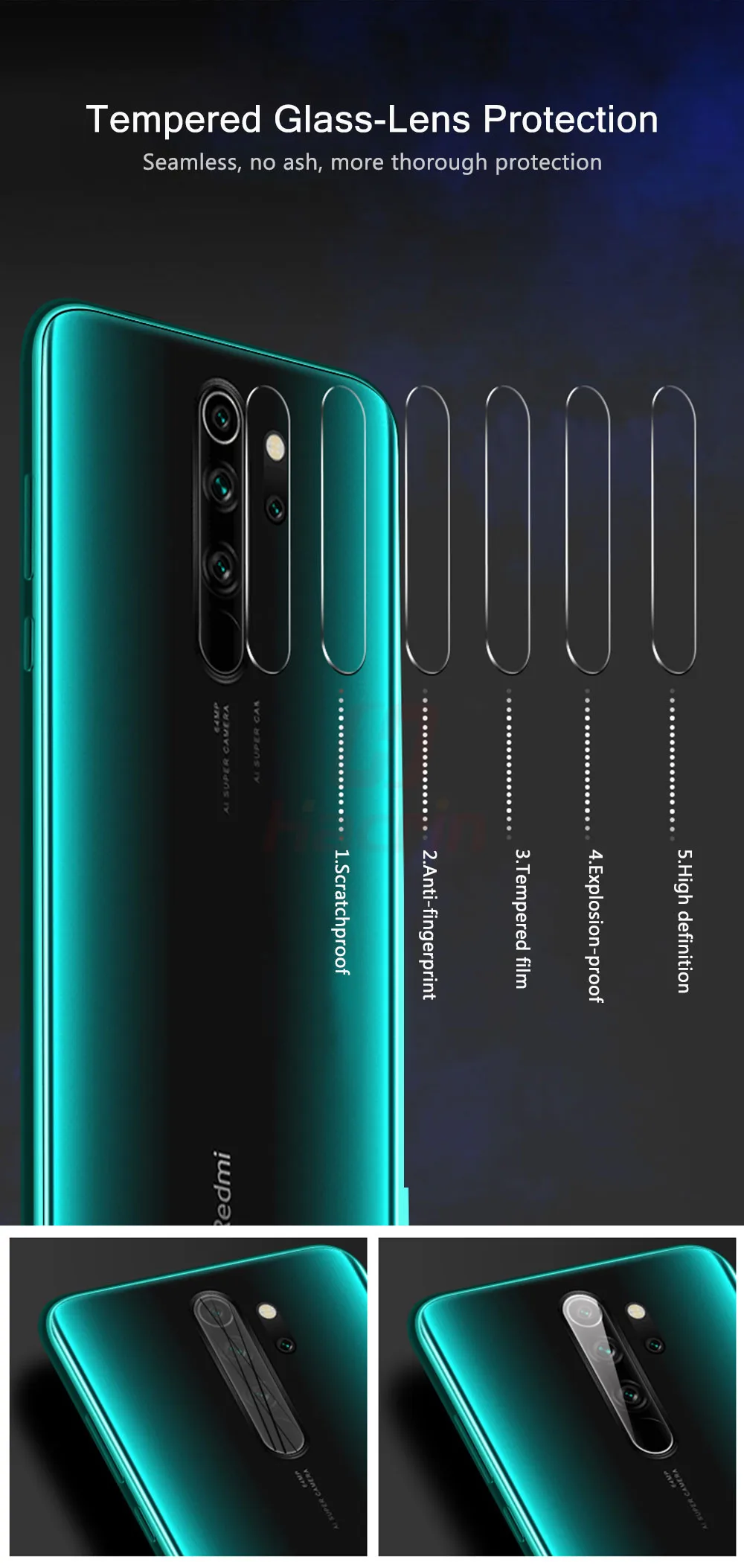 2 шт стекло для Xiaomi Redmi Note 8 закаленный стеклянный объектив камеры стекло Защитная пленка для экрана стекло для Xiaomi Redmi Note 8 Pro