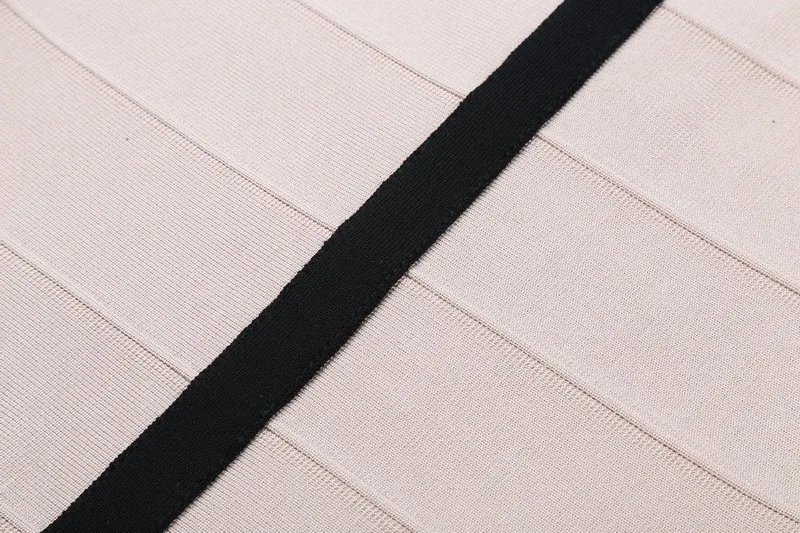 

Top Quality HL Celebrity 2 Pieces Set Black Long Sleeve Knee Length Rayon Bandage Dress Cocktail Party Dress