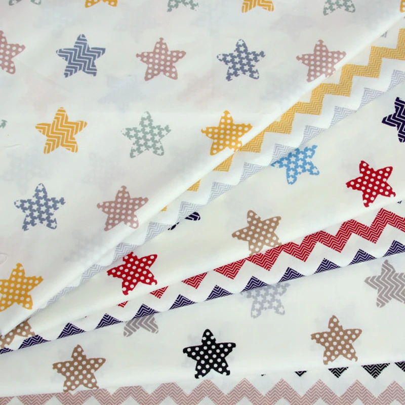 

Colorful Star Cotton fabrics for DIY Sewing textile tecido tissue patchwork bedding quilting