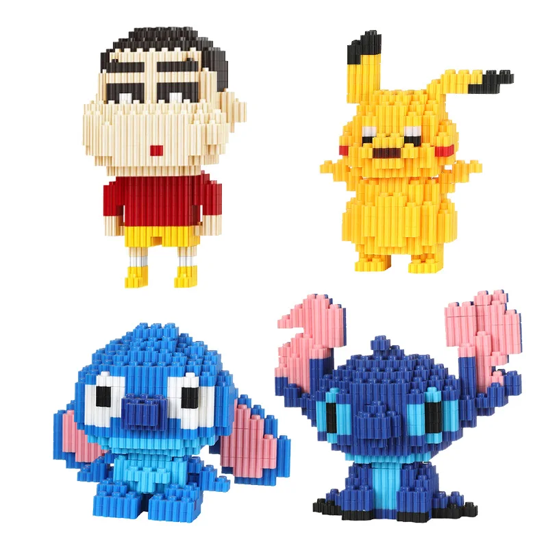 

3D Puzzle Small Building Blocks Pikachu Stie Cub Spiderman Puzzle Toys Irregular Puzzles for Kids Puzzles for Adults Christmas