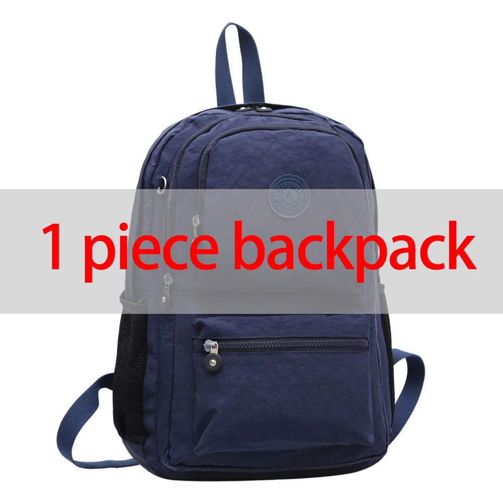 1 piece Blue ACEPERCH Повседневный школьный рюкзак Bolsa для девочек-подростков водонепроницаемый нейлоновый ноутбук Mochila Escolar с брелком - Цвет: 1 piece Blue