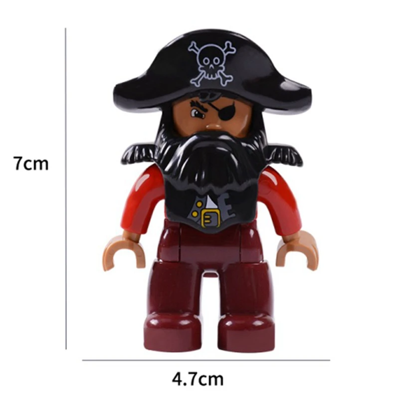 Duplo Figures Police Pirate Doctors Engineer Farmer City Family Series Building Blocks Diy Education Toys for Children Gifts | Игрушки и