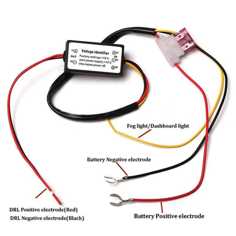 DRL Controller Auto Car LED Daytime Running Lights Controller Relay Harness Dimmer On/Off 12-18V Fog Light Controller