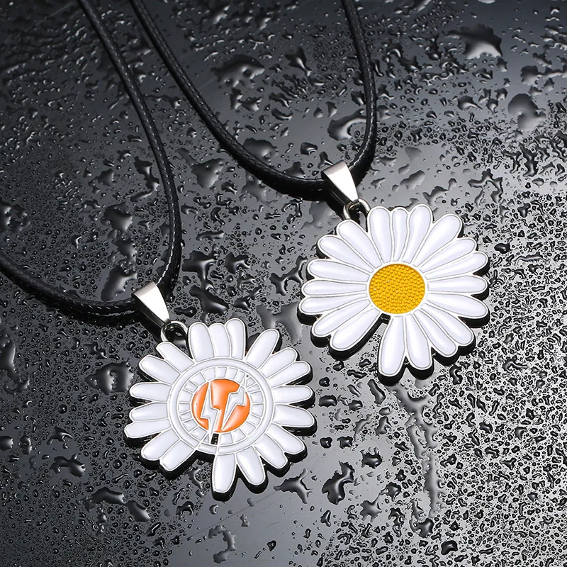 Простые Подвески с ромашками ожерелья для женщин и мужчин очаровательный