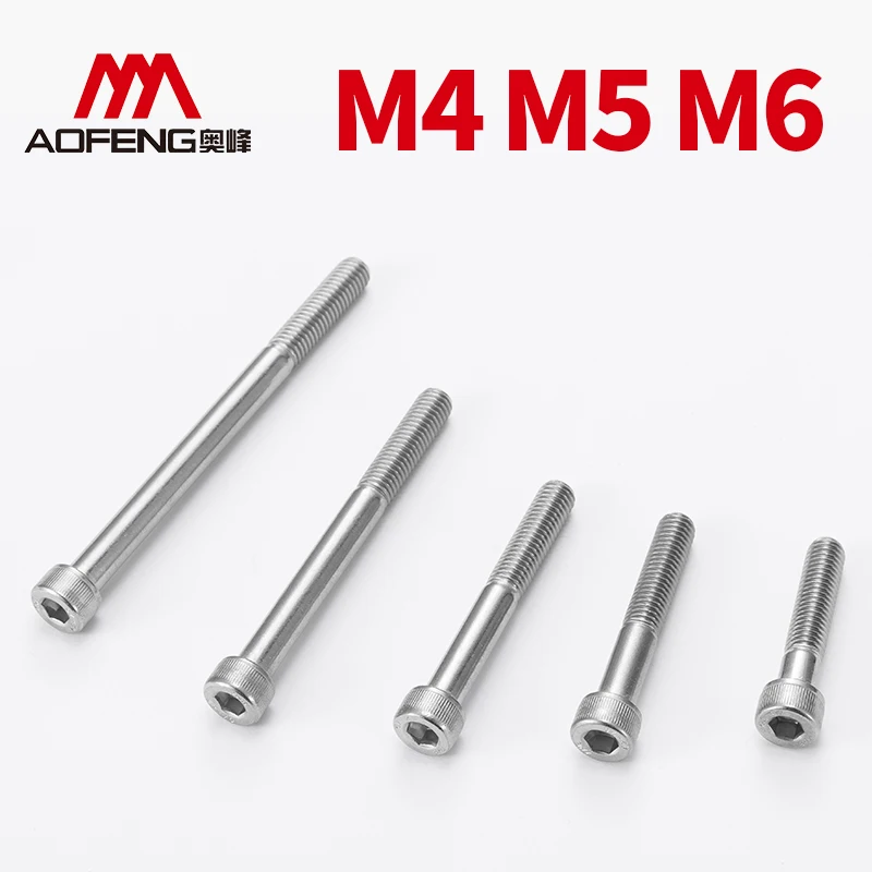 M4 M5 M6 Hexagon Socket Cap Head Half Tooth Bolts M4 M5 M6 X 30 35 40 45 50 60 70 80 90mm 304 Stainless Steel Screws