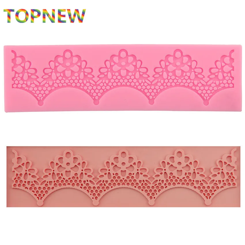 Сердце цветок мгновенный кружева плесень торт силиконовые инструменты для
