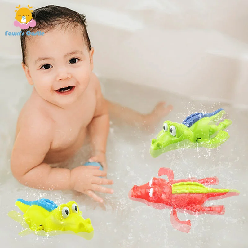 Детская игрушка для купания плавающая с крокодильей крокодилькой заводная игра