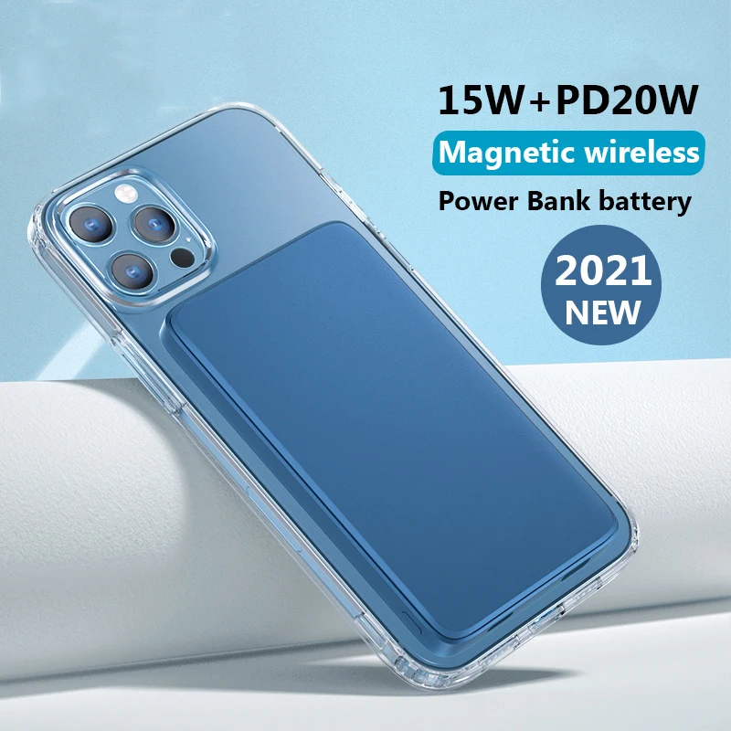2021 NEW 15W Magnetic Wireless Power Bank For Magsafe powerbank Charger For iphone12 12pro 12ProMax mini xiaomi External battery