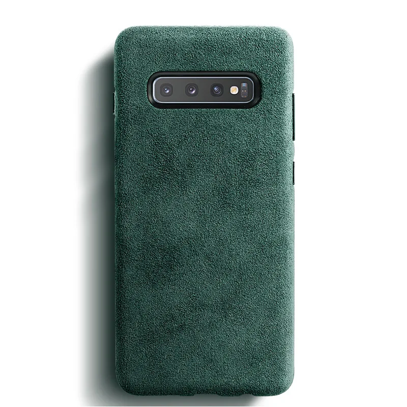 SanCore для SamSung GALAXY S10/S10+ чехол для телефона ALCANTARA модный кожаный чехол с полной защитой Роскошный деловой чехол для телефона Sue - Цвет: Dark Green