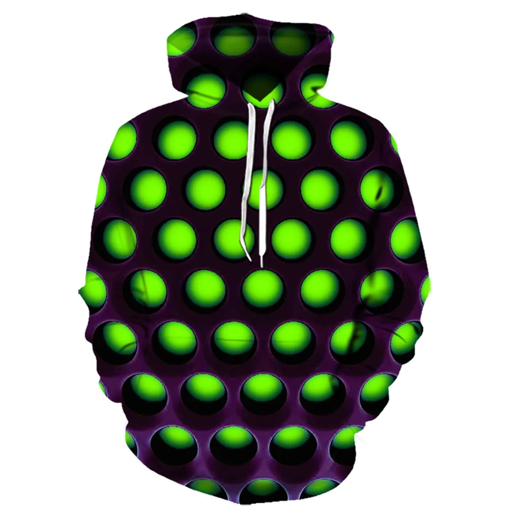 

New 2021 psychedelic 3D hoodie long-sleeved sweater dizzy neutral pullover sweater men's and women's couple sweatshirts