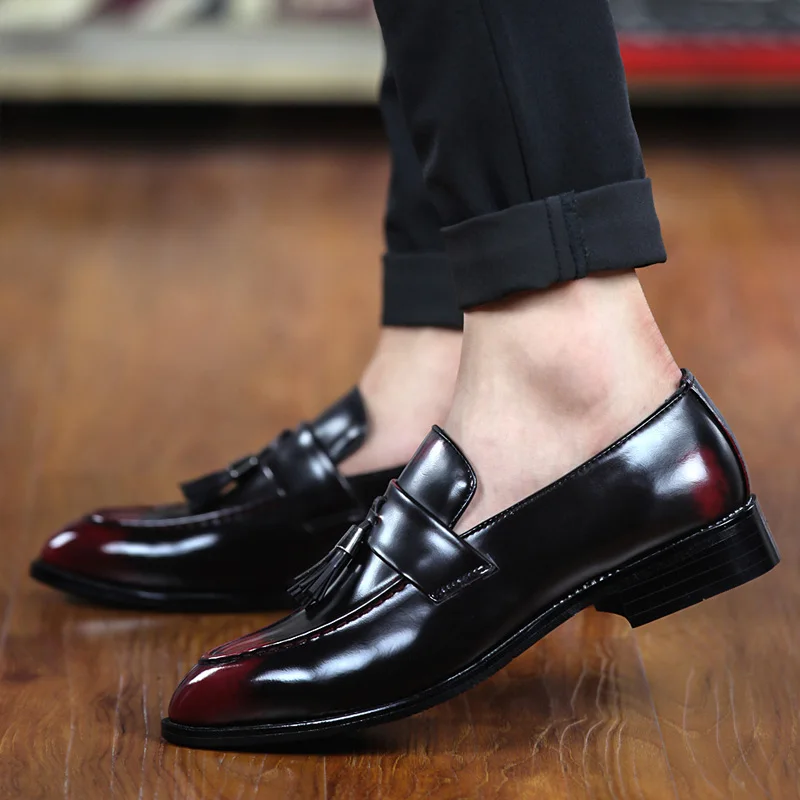 Men tassel Loafers shoes Luxury brand Party Shoes Moccasins Suede Leather Flats Gommino Driving Slip On men | Обувь