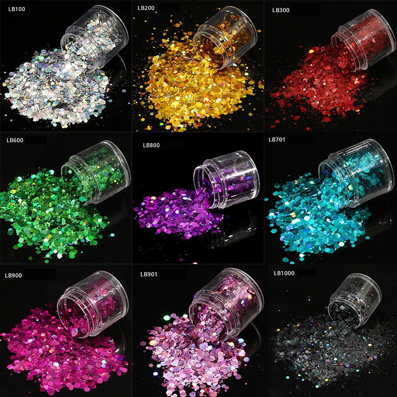 Блестка для ногтей PET ультратонкий лазерный Мини блестки шестиугольные