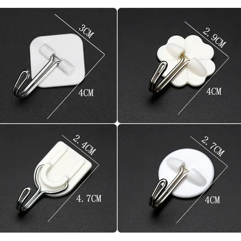 

White Cartoon Plastic Strong Wall Mount Suction Cup Sticky Hook Powerful Hook Kitchen Accessories