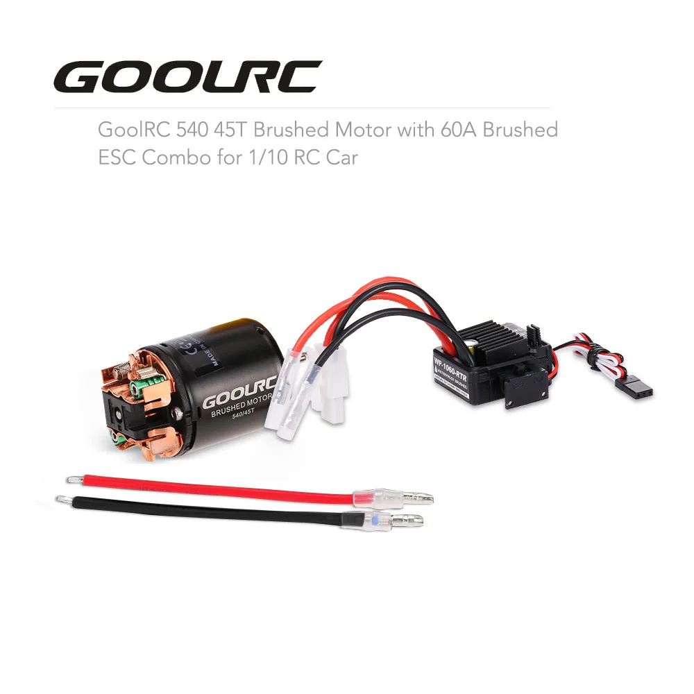 Двигатель GoolRC RC мотор с щеткой 540 45T 60A Электрический ESC Combo для 1/10 скалолазания
