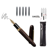 jinhao 9056 fountain pen natural handmade wood fountain pen wooden pen fcalligraphy bent nib fashion writing ink pen gift