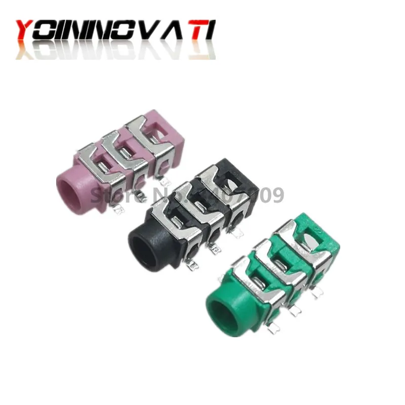 10 шт. PJ313D PJ313 3 5 мм Женский аудио разъем SMT 6 Pin для стереонаушников PJ 313D|Соединители|