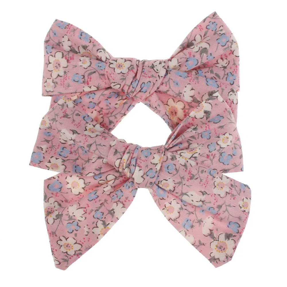 

2Pcs Big Hair Bows Knot Hair Clips Girls Infant Toddler Headband Sets