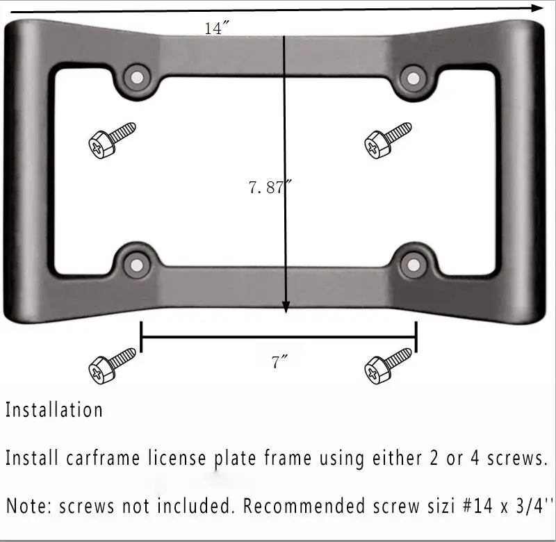 Автомобильный протектор для номерного знака CHIZIYO черный защитный бампер