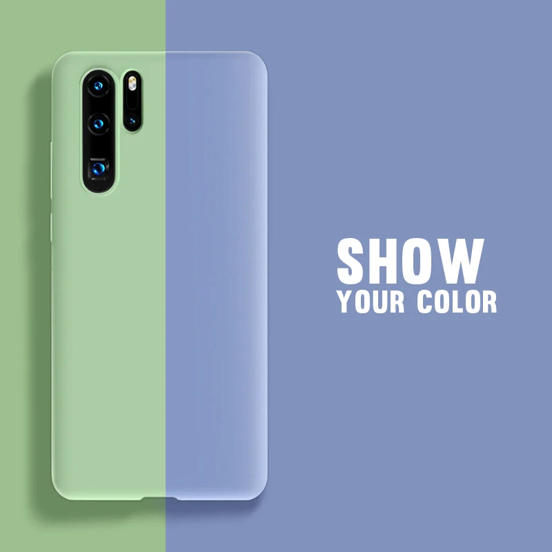Оригинальный жидкий Мягкий ТПУ силиконовый чехол для телефона Huawei P30 P20 P10 Plus P9 P8