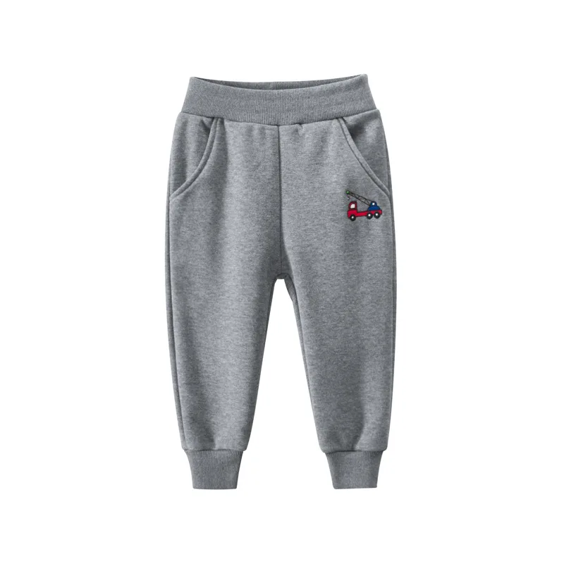 Детские зимние теплые спортивные брюки для маленьких мальчиков и девочек