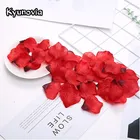 Искусственные лепестки роз, цветок, конфетти для свадьбы, прохода, Юбилейный Свадебный, дня рождения, Декор для дома HY01