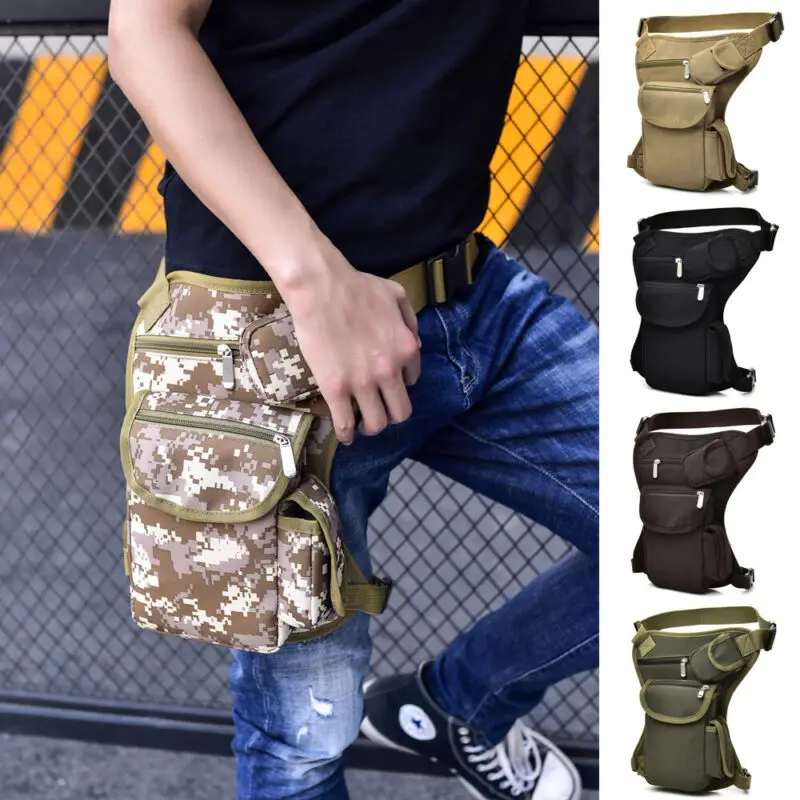 

Уличная тактическая Мужская поясная сумка для ног, водонепроницаемая набедренная сумка, водонепроницаемая поясная сумка