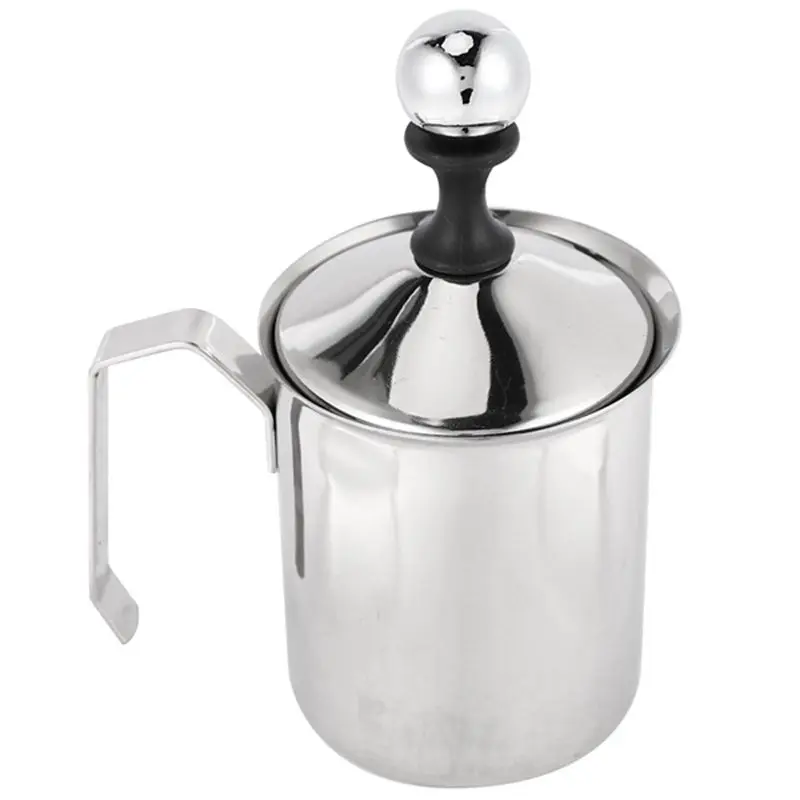 

Manual Milk French Press Coffee Maker Stainless Steel Hand Pump Milk Foamer Handheld Milk Jug