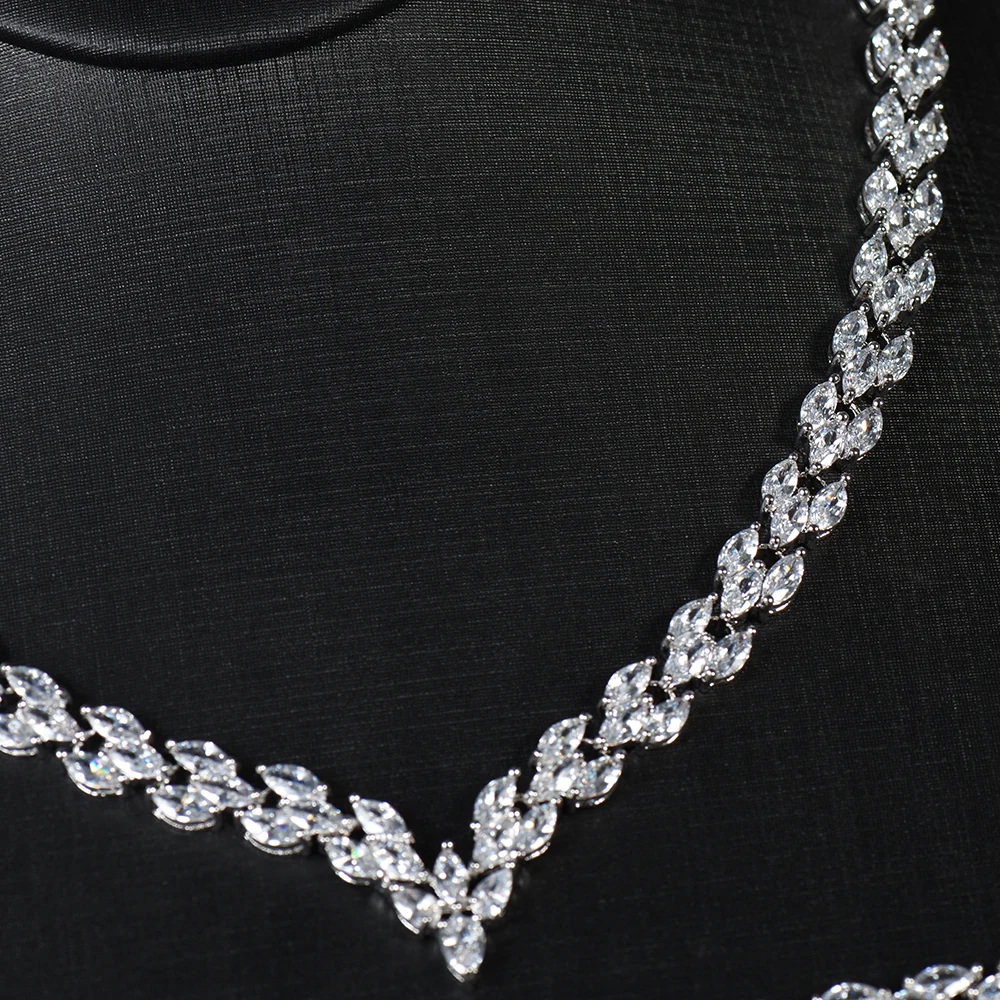 HIBRIDE Блестящий AAA кубический цирконий прозрачный в форме капли воды модный стиль