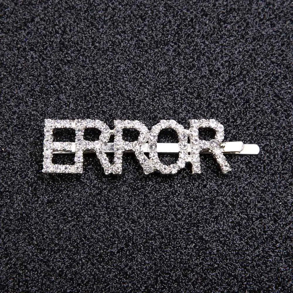 1 шт. блестящие заколки для волос с буквенным принтом, блестящие стразы с буквенным принтом, заколки для волос для женщин, инструмент для укладки волос, алмазные аксессуары для волос
