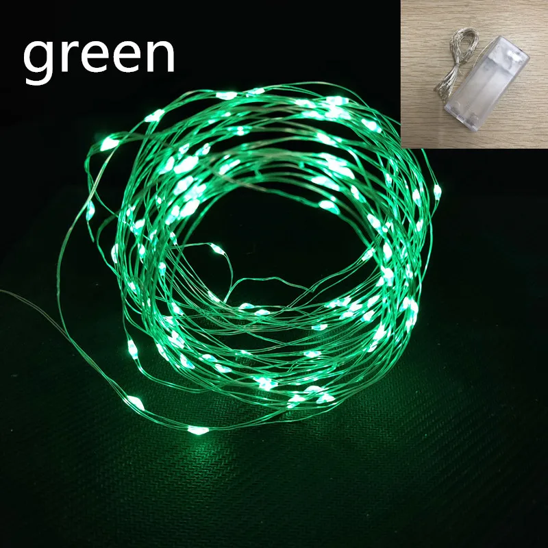 box green 1 м 2 м 3M 5 м светодиодный гирлянды праздничное освещение сказочная гирлянда Рождественские украшения для домашнего декора год Navidad Natal. Q - Цвет: box green