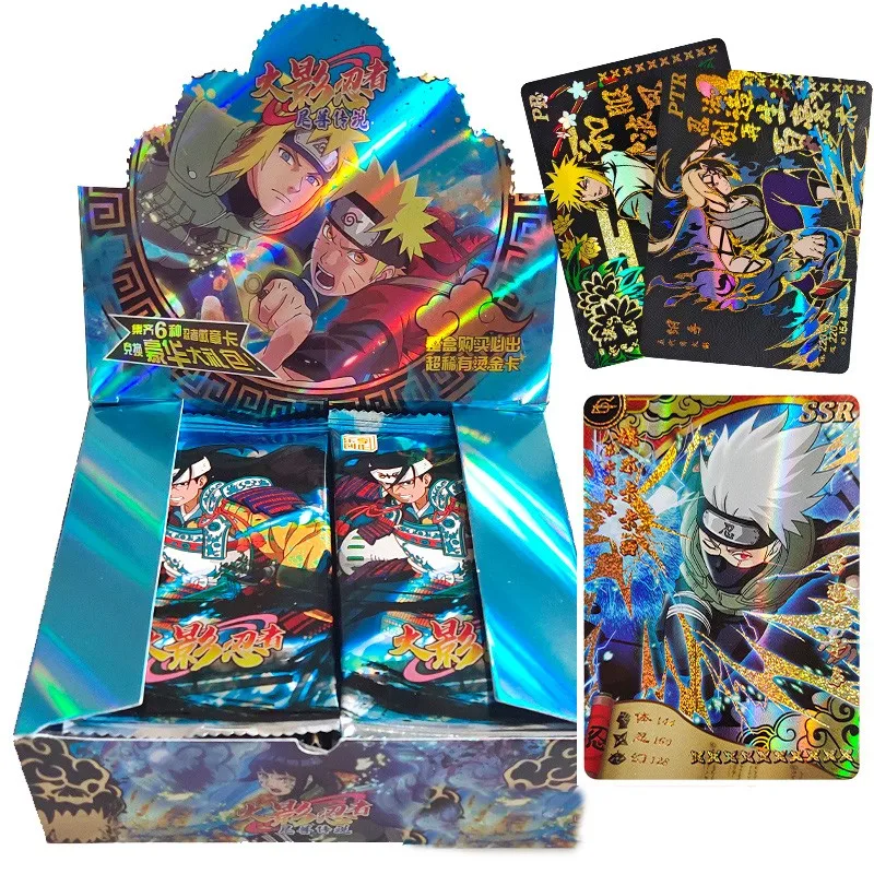 Cartas de Narutoes para ni&ntilde;os, tarjetas de juego de Uzumaki, Uchiha Sasuke, Tcg, Uzumaki, Uchiha Sasuke, Haruno, Sakura, Hatake, Kakashi, regalo-0