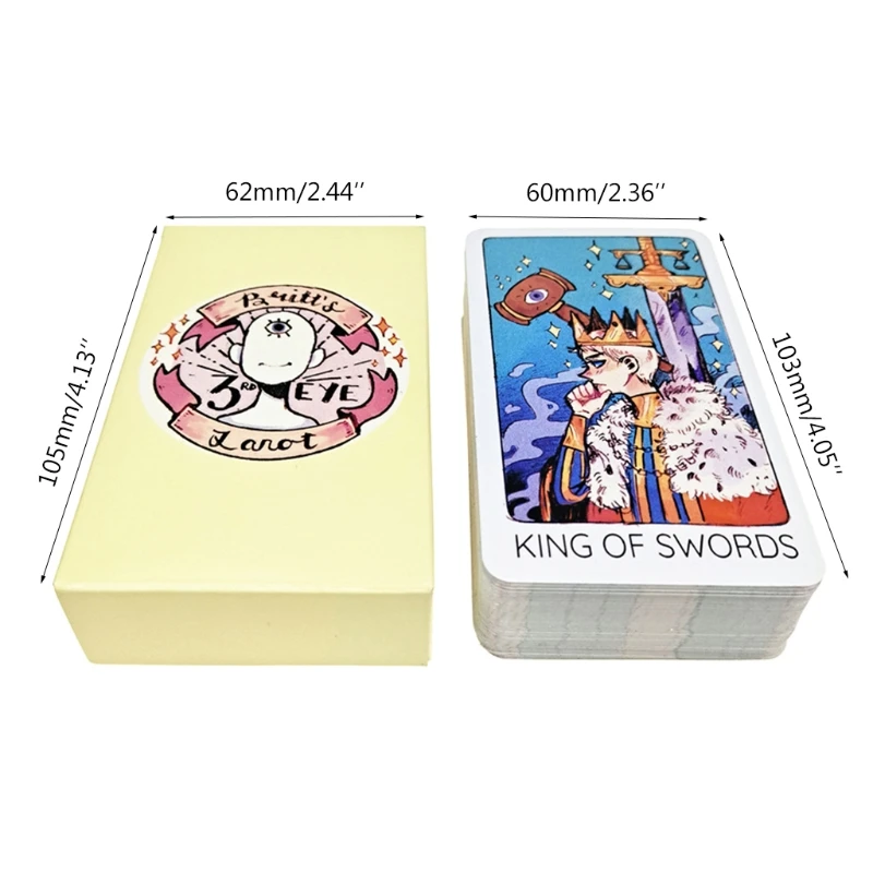 

Britts Third Eye Tarots English 78-Card Deck Oracle Friends Party Board Game H4GF