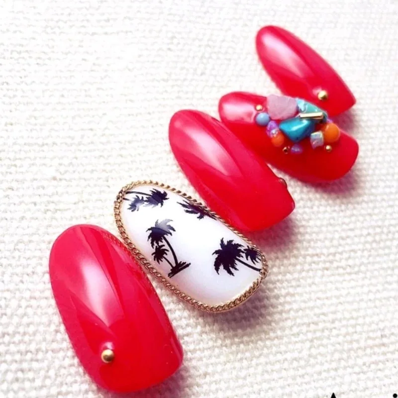 Смешанная коробка алмазные украшения для ногтей золотые и серебряные стальные