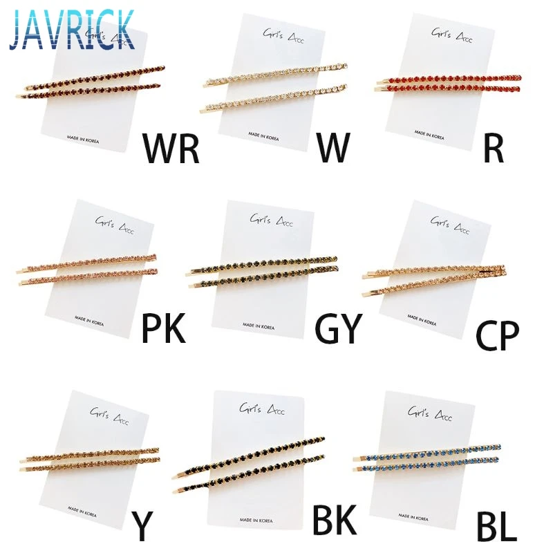 2 шт./пара Для женщин металлическая изогнутая заколки для волос Заколки Цветной