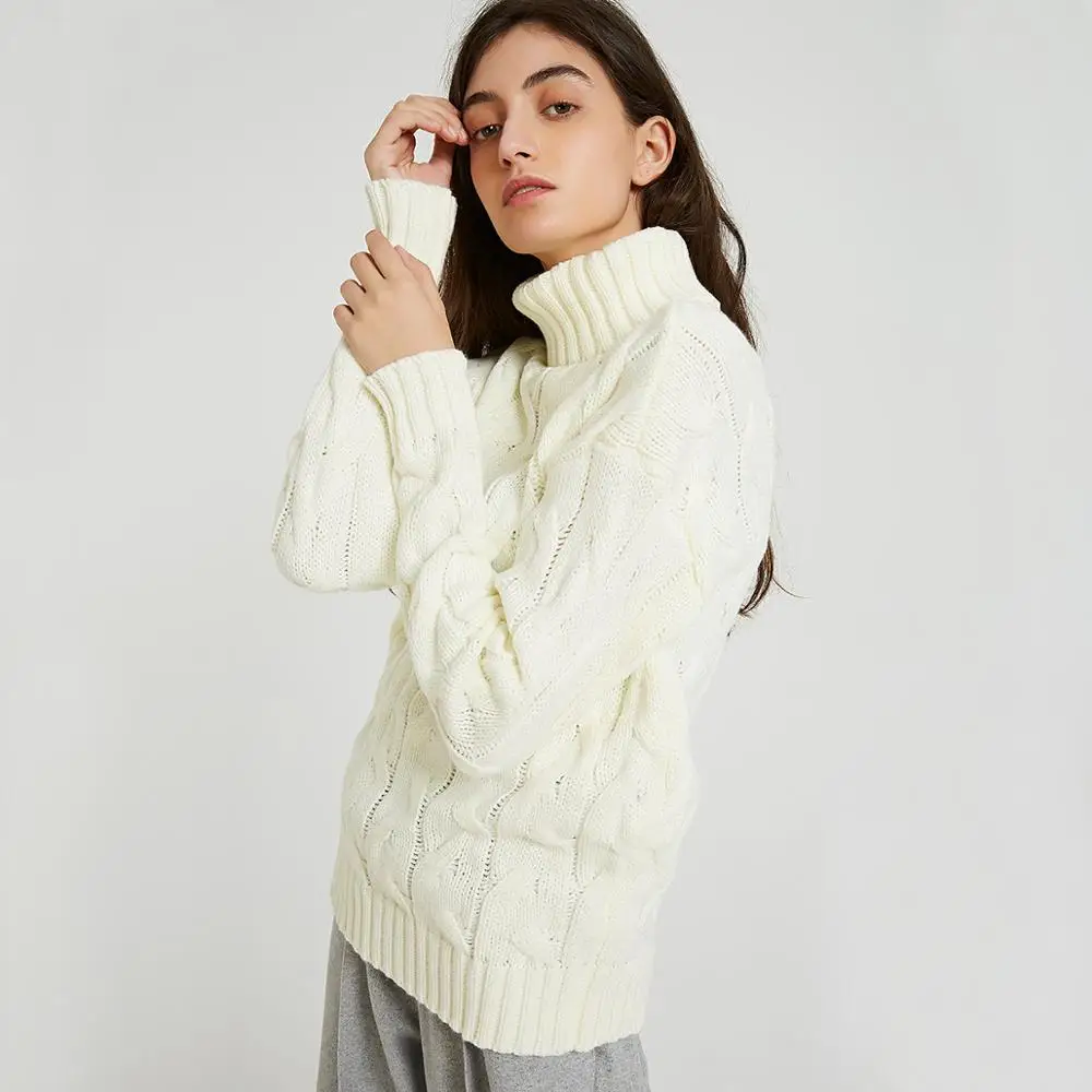 Wixra Женщины Твердые Трикотажные O-образным Вырезом Свитер И Пуловер Осень-Зима