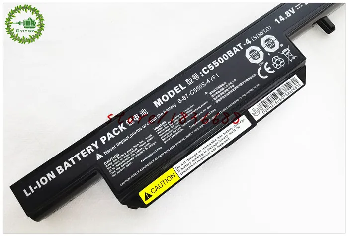 GYIYGY 14 8 V 2200 мА/ч 32.56Wh C5500BAT-4 ноутбук Батарея для Clevo C550S C5500 W240HU 6-87-C550S-4YF 6-87-C550S-4PF B4100M