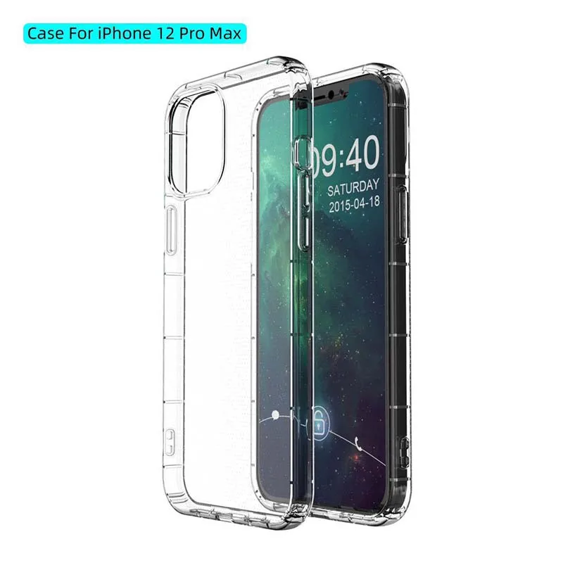 

For iPhone 12 Mini 12 Pro Max Case Shockproof Case Transparent Case Protective Cover Thin Shell For iPhone12 Mini 5.4"