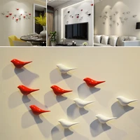 3d birds shape wall hanging resin metal plating office home decorations sl new