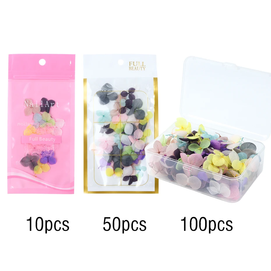 

Big Petals Nail Art Dried Flowers Sticker Summer Gradient Dry Flowers Decal Tips Watercolor Design Decorations Manicure JI1505-1